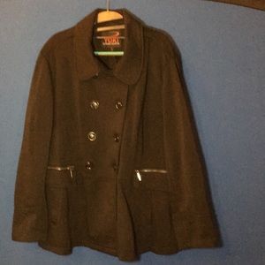 Fleece pea coat